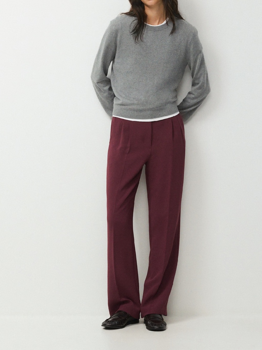 Wilfred The Effortless Pant Crepette Wine Size 0
